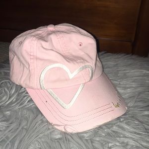Pink peace love world baseball cap